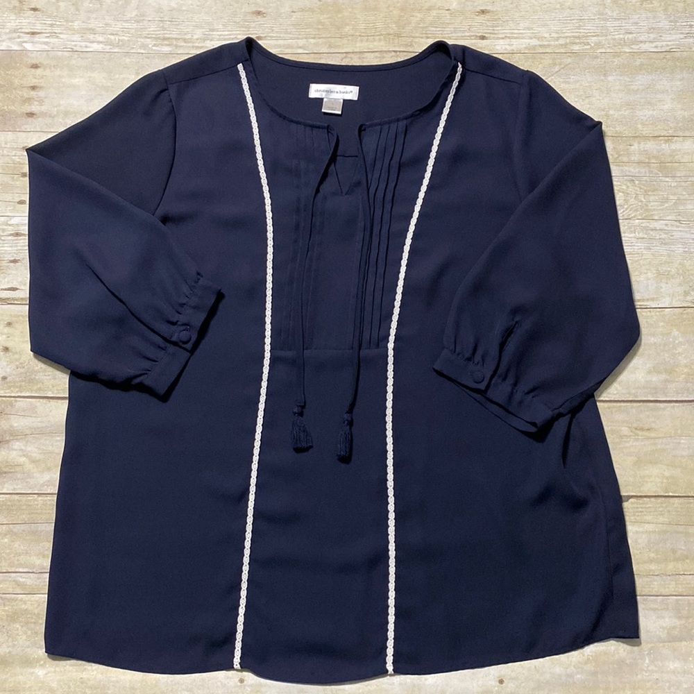 Christopher & Banks women's navy shirt